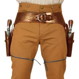 Retro Western Cowboy Gun Holster Belt Faux Leather Dual Pistol Holster Rig Steampunk Pirate Waist Belt For Halloween Party