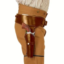 Retro Western Cowboy Gun Holster Belt Faux Leather Dual Pistol Holster Rig Steampunk Pirate Waist Belt For Halloween Party
