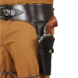 Retro Western Cowboy Gun Holster Belt Faux Leather Dual Pistol Holster Rig Steampunk Pirate Waist Belt For Halloween Party
