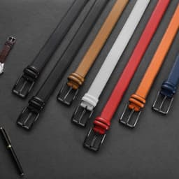 Men's Fashion Metal Alloy Automatic Buckle Adult Leather Brand Jeans Business Belt