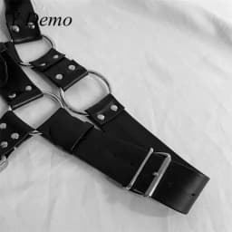 Y Demo Techwear Punk Metal Buckles Women Straps Belt Rock Adjustable Body Harness Female Dress Accessory
