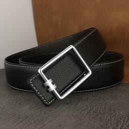 Designer Square Slide Fashion Buckle Brown Belts High Quality Men Full Grain Leather Luxury Famous Brand Young Men Ceinture Homm