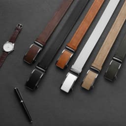 Automatic Buckle Belt for Men Famous Brand Business Belt Men High-quality PU Leather Waist Straps Black Male Jeans Belts for Men