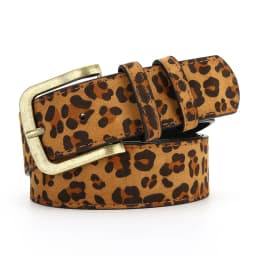 Boho Style PU Leopard Print Belt Women Dress Slim Fit Women Dress Custom Belt