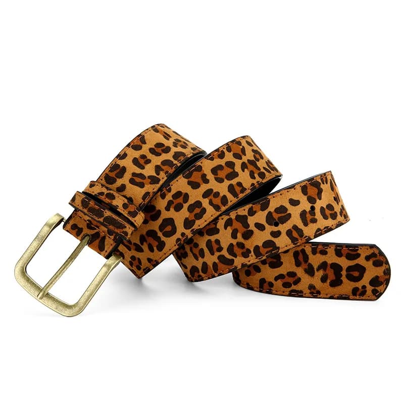Boho Style PU Leopard Print Belt Women Dress Slim Fit Women Dress Custom Belt