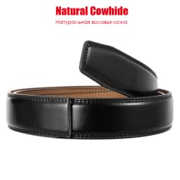 VATLTY New 3.0cm Men's Genuine Leather Belt Without Buckle Natural Cowhide Non-porous Belt Trousers Brown Belt Girdles Male