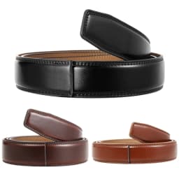 VATLTY New 3.0cm Men's Genuine Leather Belt Without Buckle Natural Cowhide Non-porous Belt Trousers Brown Belt Girdles Male