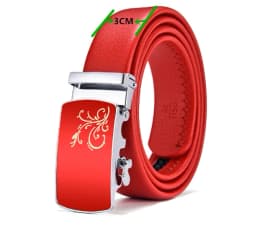 Men and Women Sky-blue Automatic Buckle Belt 2026 New Fashion Male Business Leisure Belt Bandwidth 3CM & 3.5CM