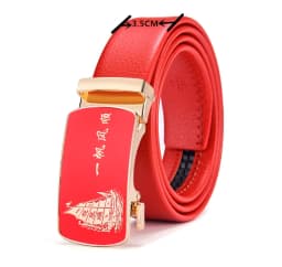 Men and Women Sky-blue Automatic Buckle Belt 2026 New Fashion Male Business Leisure Belt Bandwidth 3CM & 3.5CM