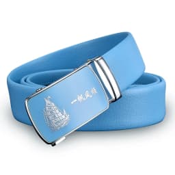 Men and Women Sky-blue Automatic Buckle Belt 2026 New Fashion Male Business Leisure Belt Bandwidth 3CM & 3.5CM