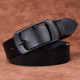 VATLTY Stylish Leather Belt for Women Matte Alloy Buckle Natural Cowhide 2.8cm Ladies Belt Jeans Brown Trousers Belt Female