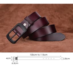 VATLTY Stylish Leather Belt for Women Matte Alloy Buckle Natural Cowhide 2.8cm Ladies Belt Jeans Brown Trousers Belt Female