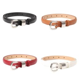 Casual Y2k Women's Belt Thin PU Leather Waist Belt Korean Style Red Dress Jeans Belt Spicy Girls