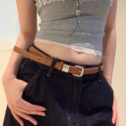 Casual Y2k Women's Belt Thin PU Leather Waist Belt Korean Style Red Dress Jeans Belt Spicy Girls
