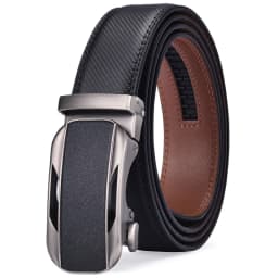Ratchet Dress Genuine Leather Belts for Men with Automatic Buckle