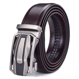 Ratchet Dress Genuine Leather Belts for Men with Automatic Buckle