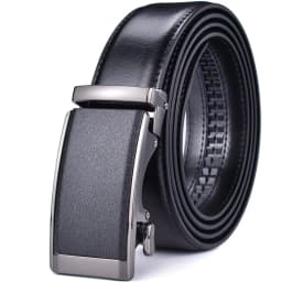 Ratchet Dress Genuine Leather Belts for Men with Automatic Buckle