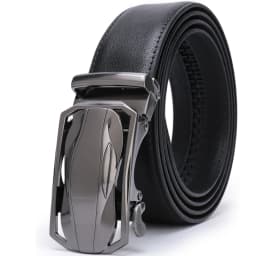 Ratchet Dress Genuine Leather Belts for Men with Automatic Buckle