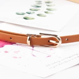 PU Leather Women Thin Belt Simple Solid Color Versatile Pin Buckle Thin Belt Dress Decoration Women Designer Belts NXD00