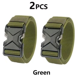 Men's Tactical Belt Nylon Braided Outdoor Training Military Belt Canva Casual Mountainee Trouser Pants Jeans Buckle Waist Belt