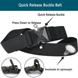 Men's Tactical Belt Nylon Braided Outdoor Training Military Belt Canva Casual Mountainee Trouser Pants Jeans Buckle Waist Belt