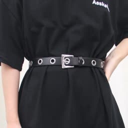 Men Women Punk Belt PU Leather Pin Buckle Jeans Strap Korean Full Hole Decorative Pants Chain Boys Girls Street Retro Waistband