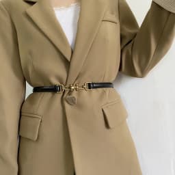 Horsebit Woman Belt Vintage Brass Lock Buckle PU Leather Thin Belts Adjustable Waistband For Ladies Dress Coat Suit Decor Strap