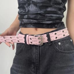 〔Funny〕Women's Rivet Belt Fashion Casual Punk Style Pu Leather Waistband Personalized Waistband Decoration Accessory
