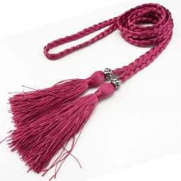 Women Waist Belt Rope Chinese Braided Style Woven Tassel Belt Colorful Knot Decorated Waist Chain Female Dress Coat Accessories