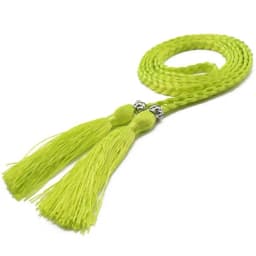 Women Waist Belt Rope Chinese Braided Style Woven Tassel Belt Colorful Knot Decorated Waist Chain Female Dress Coat Accessories