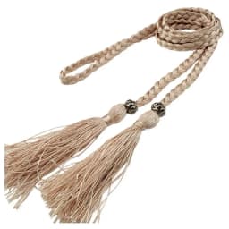 Women Waist Belt Rope Chinese Braided Style Woven Tassel Belt Colorful Knot Decorated Waist Chain Female Dress Coat Accessories