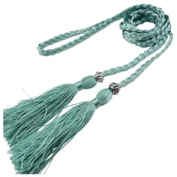 Women Waist Belt Rope Chinese Braided Style Woven Tassel Belt Colorful Knot Decorated Waist Chain Female Dress Coat Accessories