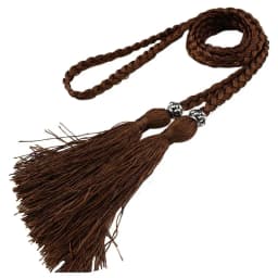 Women Waist Belt Rope Chinese Braided Style Woven Tassel Belt Colorful Knot Decorated Waist Chain Female Dress Coat Accessories