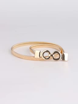 Metal Elastic Gold Eight characters Elastic Girls Ladies's Belts Women narrow Female Elegant Waistbands Waist Decorate For Dress