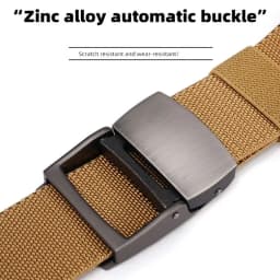 New Golf Sports Elastic Belt Fashion Belt Metal Automatic Buckle Tough Stretch Nylon Men Work belt 120CM Big Size Belts
