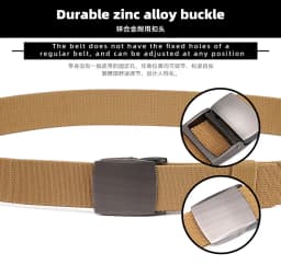 New Golf Sports Elastic Belt Fashion Belt Metal Automatic Buckle Tough Stretch Nylon Men Work belt 120CM Big Size Belts