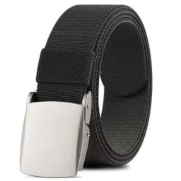 New Golf Sports Elastic Belt Fashion Belt Metal Automatic Buckle Tough Stretch Nylon Men Work belt 120CM Big Size Belts
