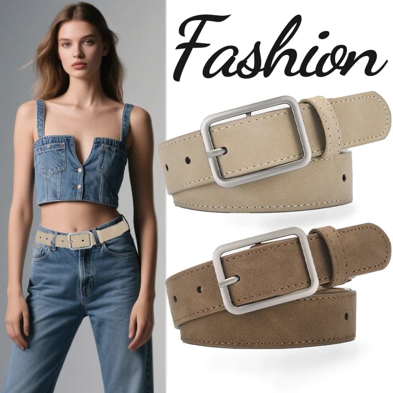 Fashionable And Multi-color Soft Pin Buckle Belt Retro Simple Women's Skirt Sweater Accessories Trendy Women's Birthday Gifts