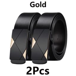 Men's Belt Black Automatic Buckle PU Belt Fashion Brand Luxury PU Leather Belt Business Casual Belt Trend Stylish Waist Belt Man