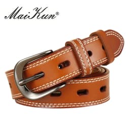 Luxury Genuine Leather Belts for Women Top Quality Cowskin Women's Belt Vintage Metal Buckle Strap for Jeans Fashion Accessories