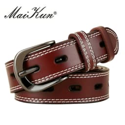 Luxury Genuine Leather Belts for Women Top Quality Cowskin Women's Belt Vintage Metal Buckle Strap for Jeans Fashion Accessories