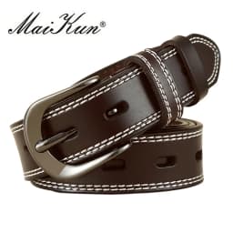 Luxury Genuine Leather Belts for Women Top Quality Cowskin Women's Belt Vintage Metal Buckle Strap for Jeans Fashion Accessories