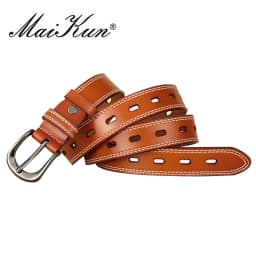 Luxury Genuine Leather Belts for Women Top Quality Cowskin Women's Belt Vintage Metal Buckle Strap for Jeans Fashion Accessories