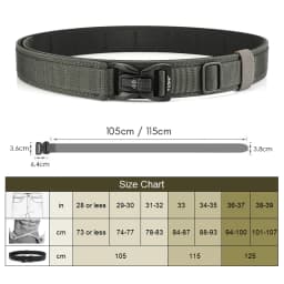 VATLTY New Rigid Trouser Belt for Men Metal Buckle Quick Release Military Tactical Belt Thick Nylon Casual Belt Male Girdle
