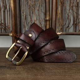 2024 Fashion Men's Belt Genuine Leather Pure Cowhide Pin Buckle Vintage Belt for Trap Male Jeans for Man Luxury Designer