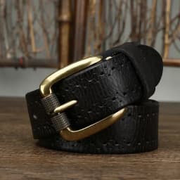 2024 Fashion Men's Belt Genuine Leather Pure Cowhide Pin Buckle Vintage Belt for Trap Male Jeans for Man Luxury Designer