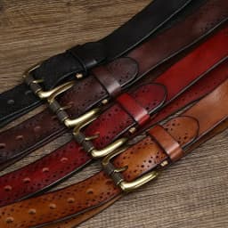 2024 Fashion Men's Belt Genuine Leather Pure Cowhide Pin Buckle Vintage Belt for Trap Male Jeans for Man Luxury Designer