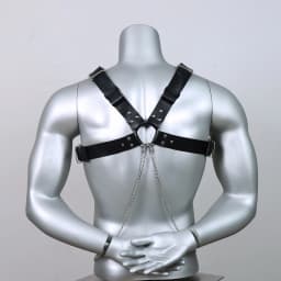 Men's Faux Leather Body Chest Harness Belt with Chain, For Daliy Wear, Paty, Cosplay, Punk Style