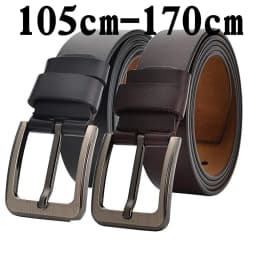 105 125 130 140 150 160 170cm Genuine Cowhide Men Belt High Quality Waist Large Size Luxury Designer Belts Pair with Black Jeans