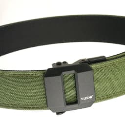 TUSHI Brand Hard Tactical Gun Belt Mens Metal Automatic Buckle Thick Nylon 3.8CM Wide Casual Sports IPSC Girdle Male